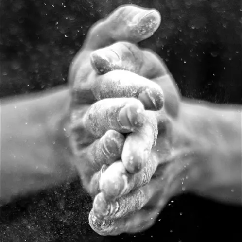 Chalky hands